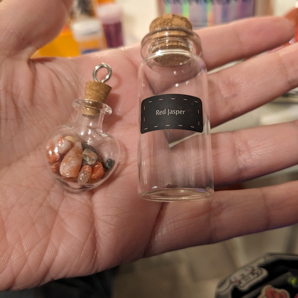 Mini Glass Potion Bottles Tiny Crystal Charms Add On To Any Bundle $5 Each! - Picture 2 of 15